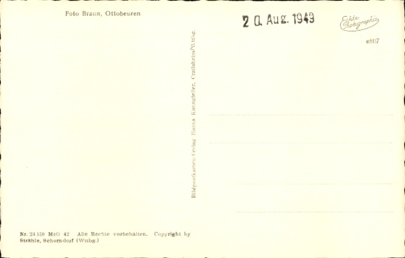 Postcard Ottobeuren in Upper Swabia Allgäu, aerial photograph