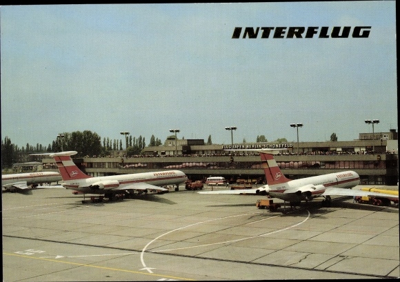 PC Schönefeld near Berlin, airport, Interflug DDR 3EC, passenger aircraft