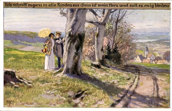Song artist Postcard Hey, Paul, folk song card No. 46, I liked to cut it into all the rinds