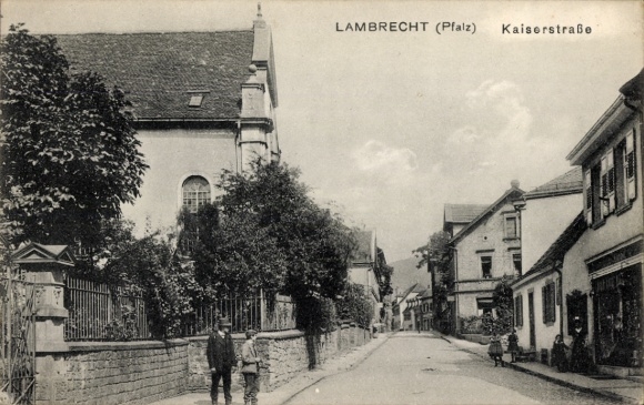 Postcard Lambrecht in the Palatinate, Kaiserstraße