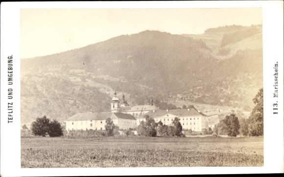 CdV Bohosudov Mariaschein Ústí region, town view, pilgrimage church