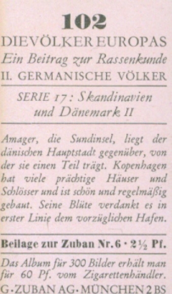 Collection picture The peoples of Europe, a contribution to racial science, 102 Danes from Amager in costume