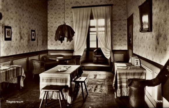 Postcard Westerburg in the Westerwaldkreis, youth castle of the BDJ, day room