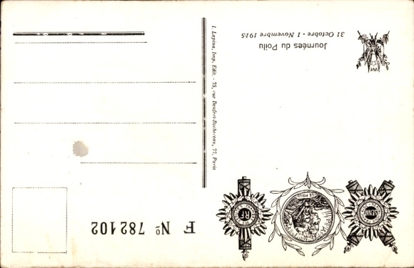 Song Klapp Postcard Le Clairon, Les Chants du Soldat, Paul Deroulede, Colonial Warriors