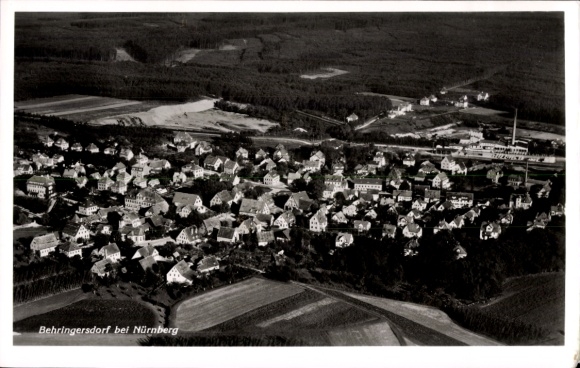Ak Behringersdorf Schwaig bei Nürnberg Mittelfranken, Fliegeraufnahme
