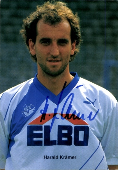 Autograph card footballer Harald Krämer FC Hansa Rostock, autograph