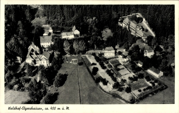 KP Greifenstein w Westerwaldzie, sanatorium Waldhof Elgershausen, zdjęcie lotnicze