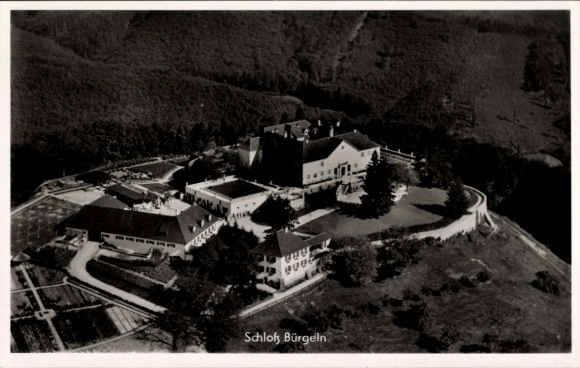 Postcard Obereggenen Schliengen in the Black Forest, Bürgeln Castle, aerial photograph