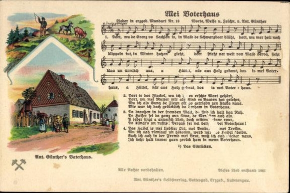 30 individual song cards, Anton Günther