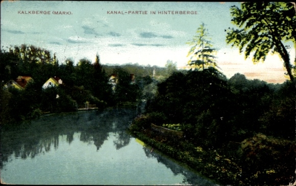 Postcard Rüdersdorf near Berlin, Kalkberge, canal section in Hinterberge