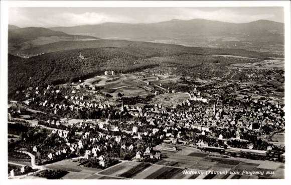 Postcard Hofheim im Taunus Hessen, aerial photograph