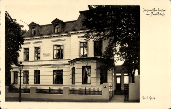 Ak Flensburg in Sleeswijk-Holstein, jeugdherberg, fotograaf Hans Hartz