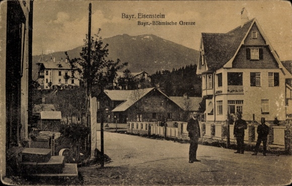 Ak Bayerisch Eisenstein im Bayrischen Wald Niederbayern, Bayrisch-Böhmische Grenze