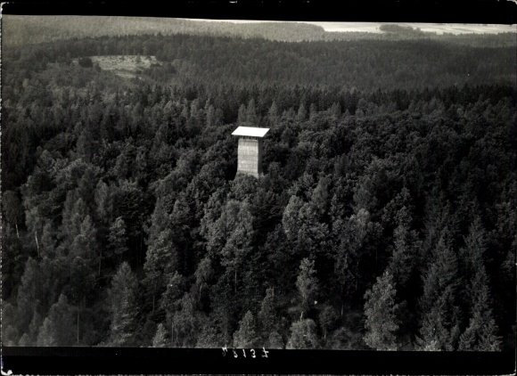 Photo Rottenstein Aidhausen, aerial photograph, tower, forest