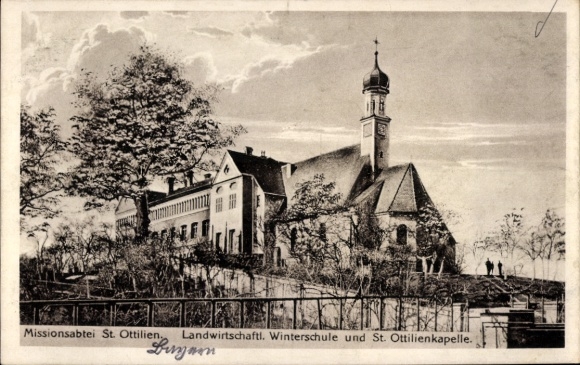 Postcard Sankt Ottilien Eresing in Upper Bavaria, Archabbey of Saint Ottilien