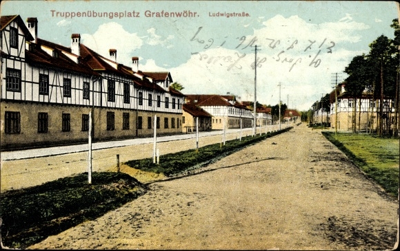 Ak Grafenwöhr in Bayern, Truppenübungsplatz, Ludwigstraße