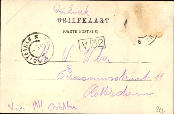 Postcard Roosendaal North Brabant Netherlands, train station