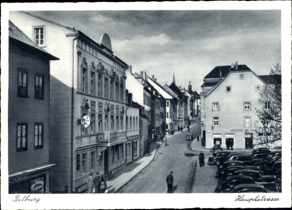 Ansichtkaart Bitburg in de Eifel, hoofdstraat