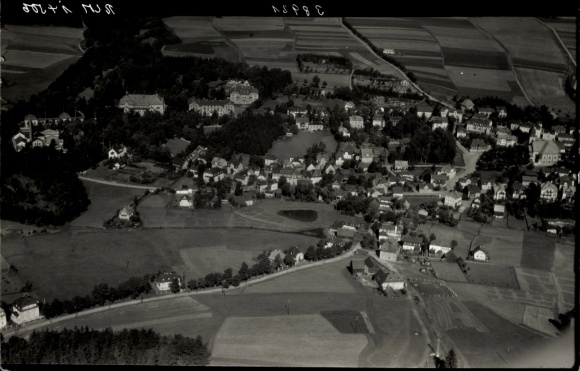 Postcard Bad Steben in Upper Franconia, aerial photograph