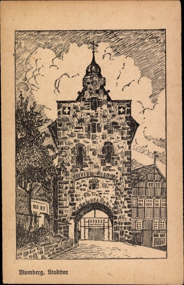 Künstler Ak Blomberg in Lippe, Stadttor