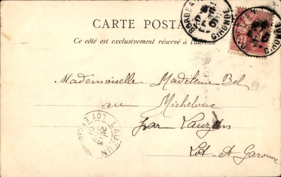 Postcard Bordeaux-Gironde, Gare du Midi