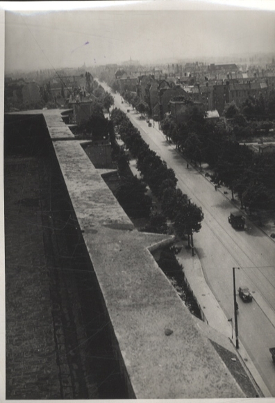 Original Fotos Berlin Tempelhof, Panorama vom Ullsteinhaus gesehen, um 1945/46, ca. 12x17 cm