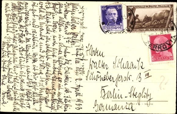 Postcard Dampfer Gange, Lloyd Triestino