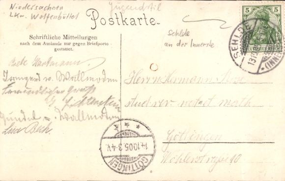 Art Nouveau Postcard Sehlde an der Leine Elze Lower Saxony, hunter's house