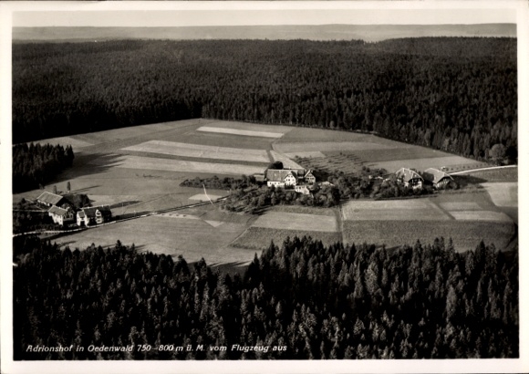 Postcard Oedenwald Ödenwald Loßburg in the Black Forest, aerial photograph, Adrionshof