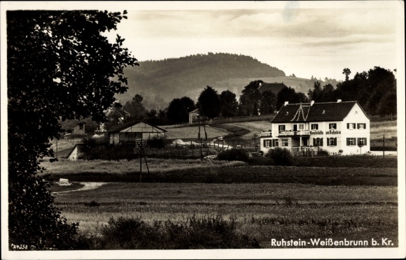 Postcard Weißenbrunn in Upper Franconia, restaurant at Ruhstein