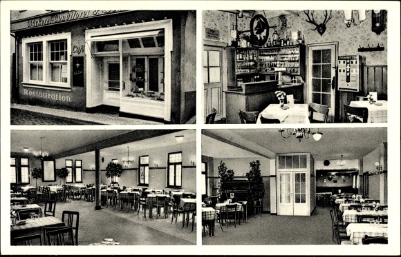Ak Linz am Rhein, Restauration von Peter Wagner, Innenansicht, Inh. Peter Wagner, Neustraße 23