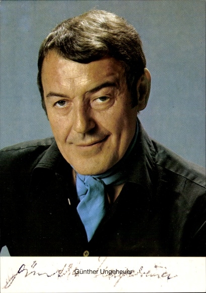 KP aktor Günther Ungeheuer, portret, autograf