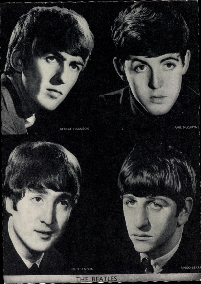 Ak Musikgruppe The Beatles, John, Paul, George, Ringo