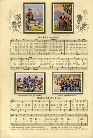 German folk songs in pictures II collection picture album Kathreiner Munich 1934