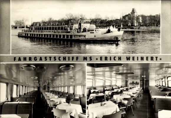 Postcard Magdeburg in Saxony-Anhalt, passenger ship MS Erich Weinert, White Fleet Magdeburg