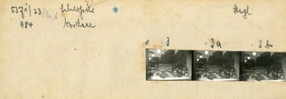Kontaktabzug Fotos Berlin Steglitz, Schloßstraße, Geschäft Nordsee, 3 Fotos ca. 4x2 cm