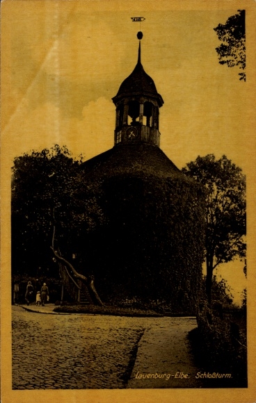 Postcard Lauenburg an der Elbe, castle tower