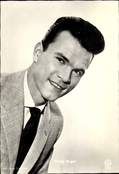 Postcard actor Detlef Engel, portrait