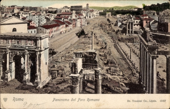 Ak Roma Rom Lazio, Panorama des Forum Romanum, alte Ruinen,  Architektur, Rom