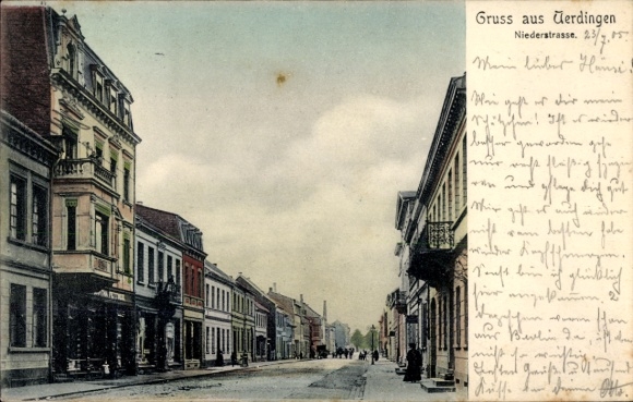 Ak Uerdingen Krefeld am Niederrhein, Niederstraße