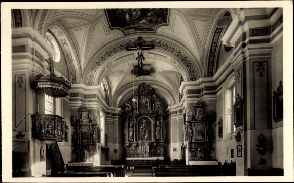 PC Vachendorf in Oberbayern, Catholic parish church, interior of the church