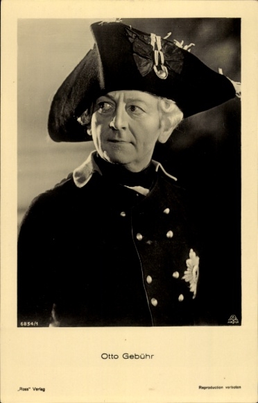 Postcard actor Otto Fee, portrait, the old Fritz