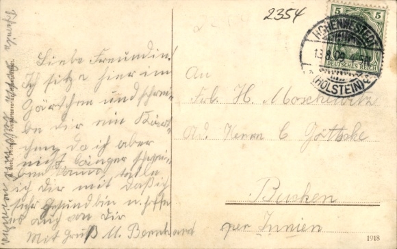 Postcard Tappendorf in Holstein, street scene
