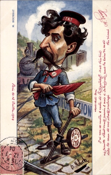 Artist PC Moloch, B., Jean Bourrat, Réseau de l'État, caricature