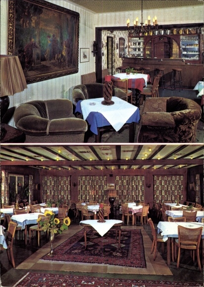 Postcard Bad Breisig am Rhein, Hotel Schönberger, in the lantern