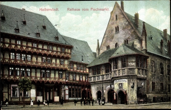 PC Halberstadt im Harz, town hall from the fish market