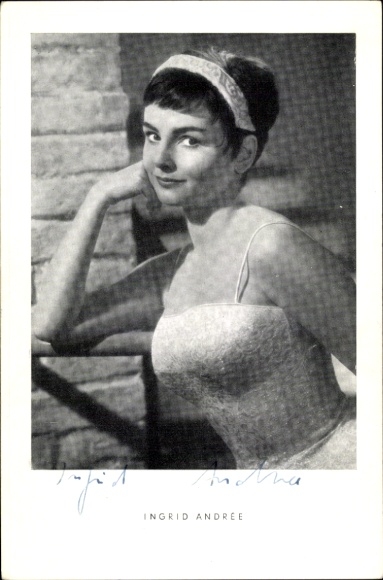 Ak Schauspielerin Ingrid Andree, Portrait, Autogramm