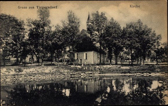 Postcard Tirpersdorf in the Vogtland, church