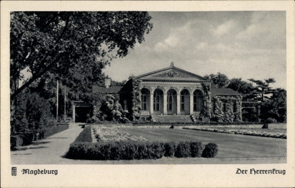 Postcard Herrenkrug Magdeburg, The Herrenkrug