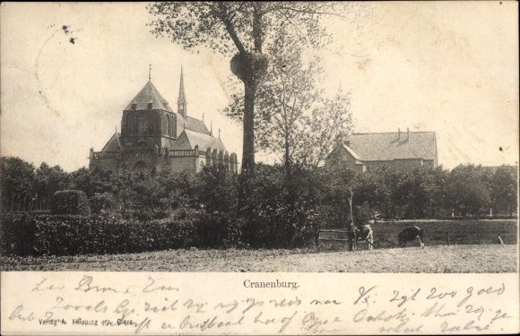 Postcard Cranenburg Kranenburg am Niederrhein, church